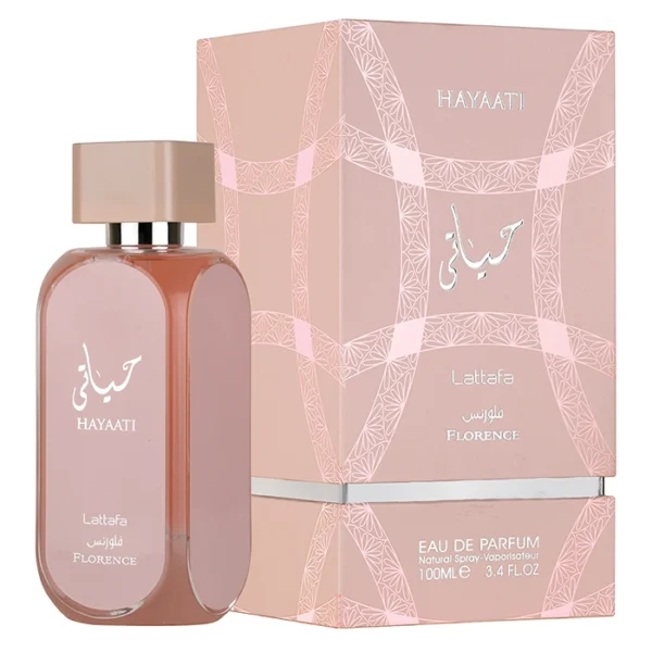 Hayaati Florence by Lattafa - For Women - Eau De Parfum - Vaporisateur Natural Spray -  Floral Fruity Gourmand fragrance  -  Long Lasting Fragrance - Ideal Gift - 100mL
