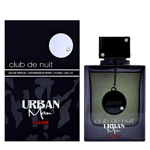 Club De Nuit Urban Elixir by Armaf - For Men - Eau De Parfum - Vaporisateur Spray - Long Lasting Fragrance - Ideal Gift - 105mL