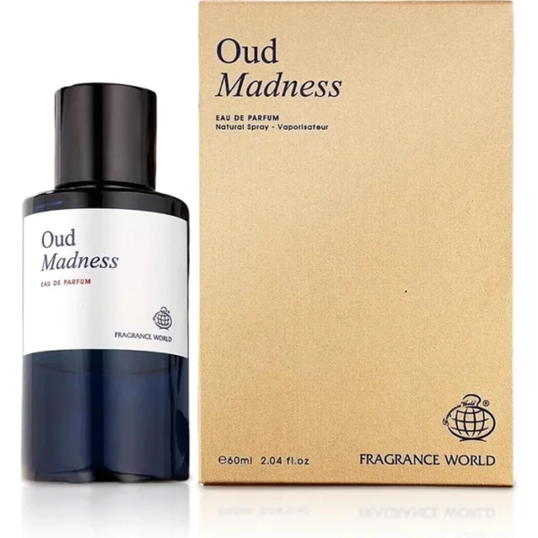 Oud Madness by Fragrance World - For Unisex - Eau De Parfum - Long Lasting Fragrance - Ideal Gift - 60mL