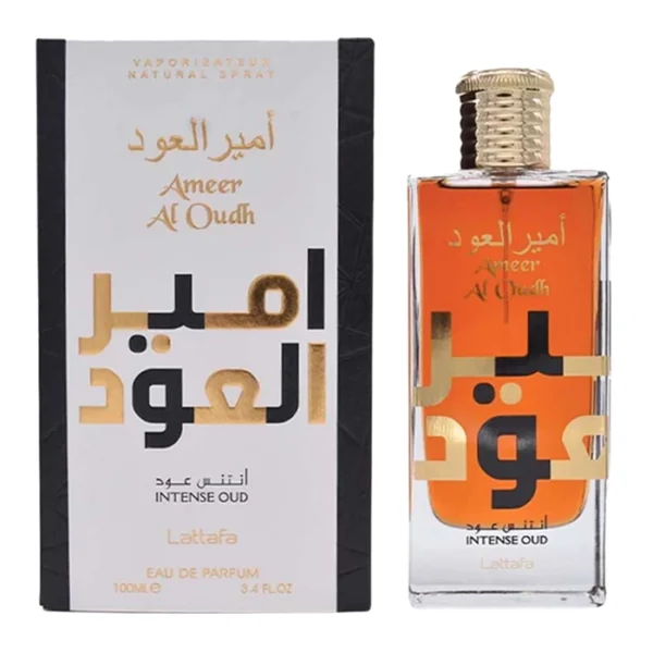Ameer Al Oudh Intense Oud by Lattafa - For Unisex - Eau De Parfum - Vaporisateur Natural Spray - Oriental fragrance -  Long Lasting Fragrance - Ideal Gift - 100mL