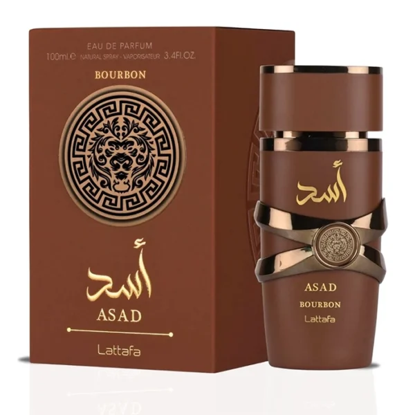 Asad Bourbon by Lattafa - For Men - Eau De Parfum - Vaporisateur Natural Spray - Oriental Spicy fragrance - Long Lasting Fragrance - Ideal Gift - 100mL