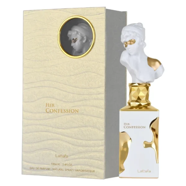 Her Confession by Lattafa - For Women - Eau De Parfum - Vaporisateur Natural Spray - Wood, Musk, Vanilla, Floral Scent - Long Lasting Fragrance - Ideal Gift - 100mL