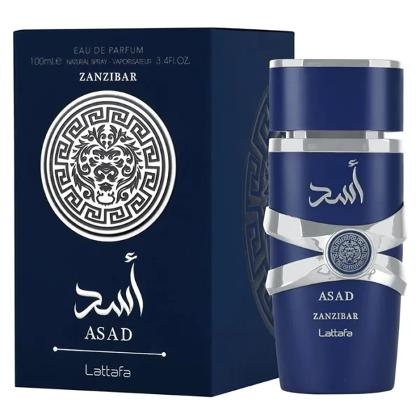 Asad Zanzibar by Lattafa - For Men - Eau De Parfum - Natural Spray Vaperisateur - Long Lasting Fragrance - Ideal Gift - 100mL