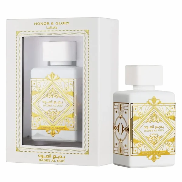 Bade'e Al Oud Honor & Glory by Lattafa - For Unisex - Oriental, Spicy, Fruity, Vanilla, Amber Wood Scent - Long Lasting Fragrance - Ideal Gift - 100mL