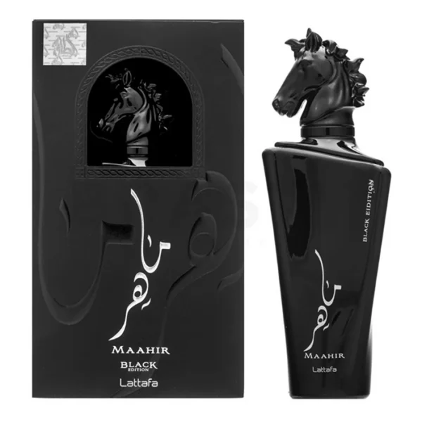 Maahir Black Edition by Lattafa - For Unisex - Eau De Parfum - Oriental Spicy fragrance - Long Lasting Fragrance - Ideal Gift - 100mL