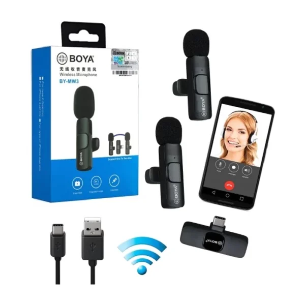 BOYA BY-MW3 Wireless Microphone Dual Mic