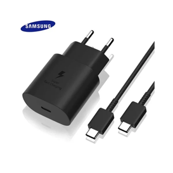 Original Samsung S21 S20 25W Super Fast Charger USB Type C Pd Quick Charging Double Type C Cable for Galaxy Note 20 Ultra Note10